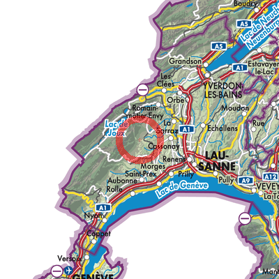 Landkarte Montricher
