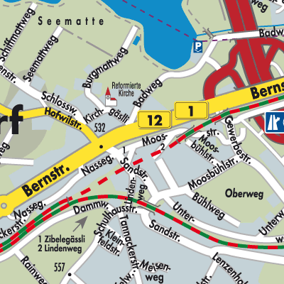 Stadtplan Moosseedorf