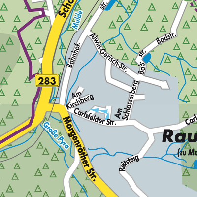 Stadtplan Morgenröthe-Rautenkranz