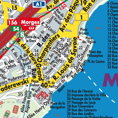 Stadtplan Morges