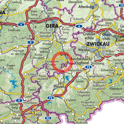 Landkarte Moschwitz