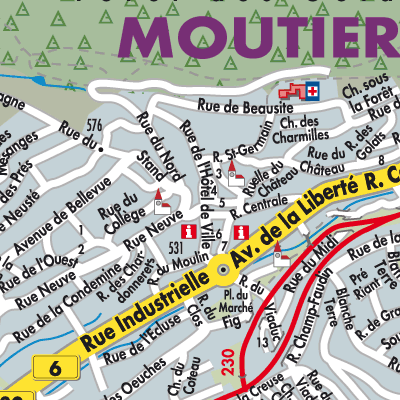 Stadtplan Moutier