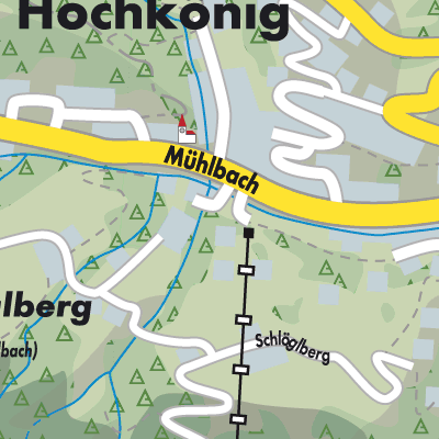 Stadtplan Mühlbach am Hochkönig