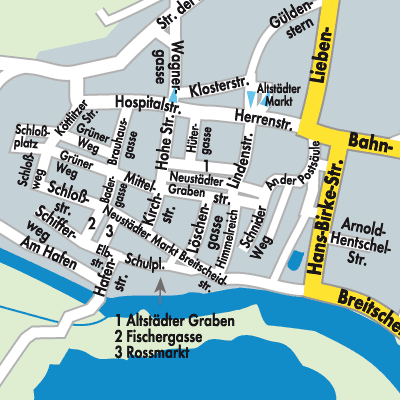 Stadtplan Mühlberg/Elbe