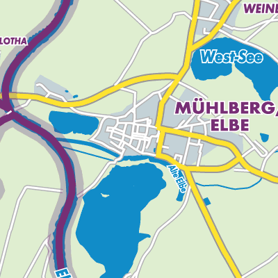 Übersichtsplan Mühlberg/Elbe