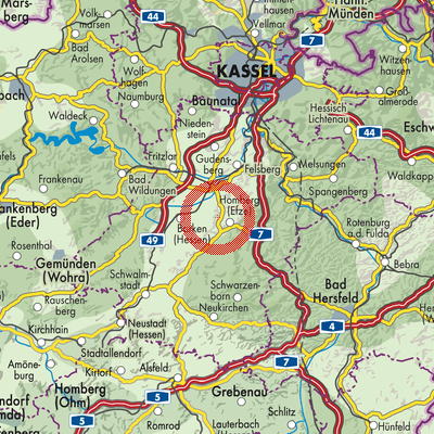 Landkarte Mühlhausen