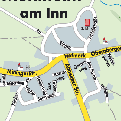 Stadtplan Mühlheim am Inn