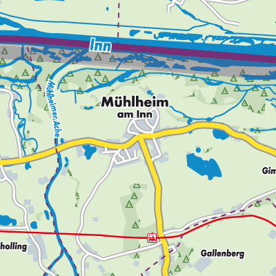 Übersichtsplan Mühlheim am Inn