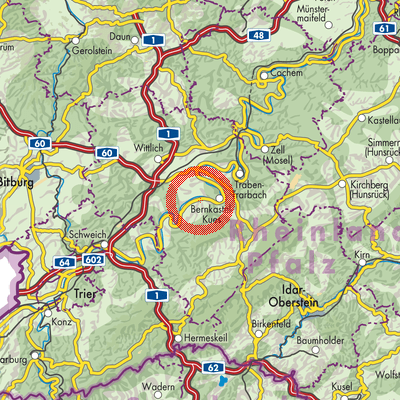 Landkarte Mülheim an der Mosel