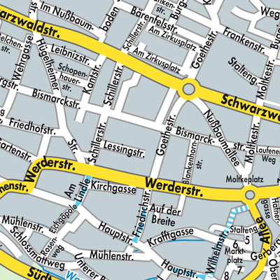 Stadtplan Müllheim im Markgräflerland