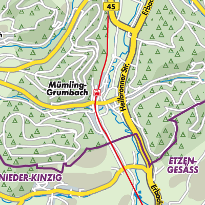 Übersichtsplan Mümling-Grumbach