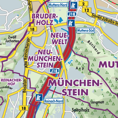 Übersichtsplan Münchenstein
