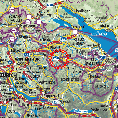 Landkarte Münchwilen (TG)