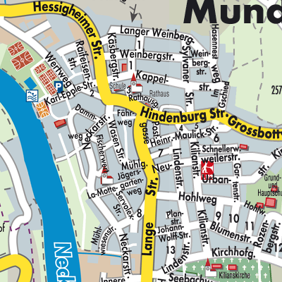 Stadtplan Mundelsheim