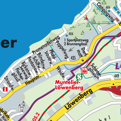 Stadtplan Muntelier