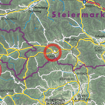 Landkarte Murau