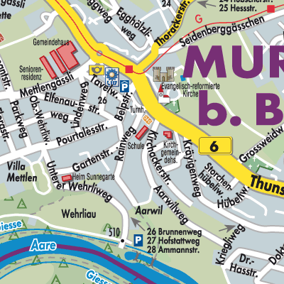 Stadtplan Muri bei Bern