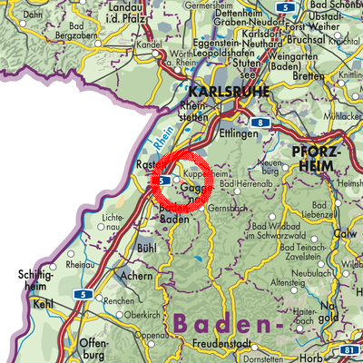 Landkarte Nachbarschaftsverband Bischweier-Kuppenheim