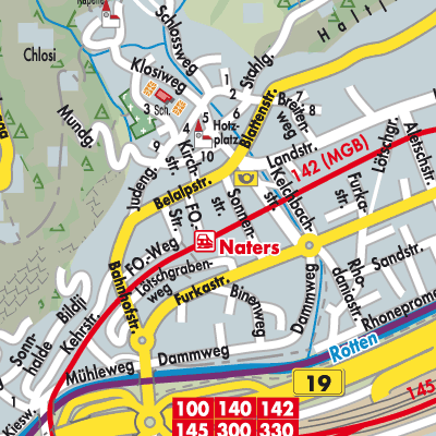 Stadtplan Naters