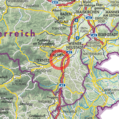 Landkarte Natschbach-Loipersbach