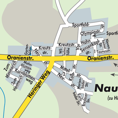 Stadtplan Nauheim