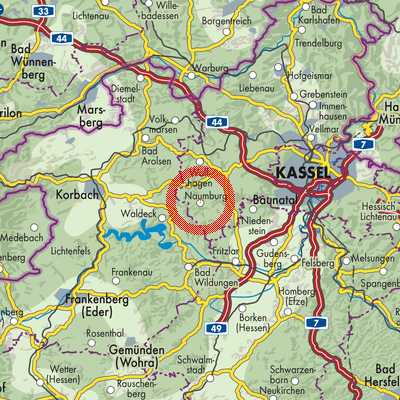 Landkarte Naumburg