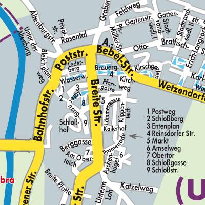 Stadtplan Nebra (Unstrut)