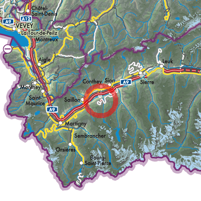 Nendaz - Stadtpläne und Landkarten