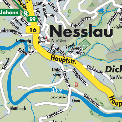 Stadtplan Nesslau