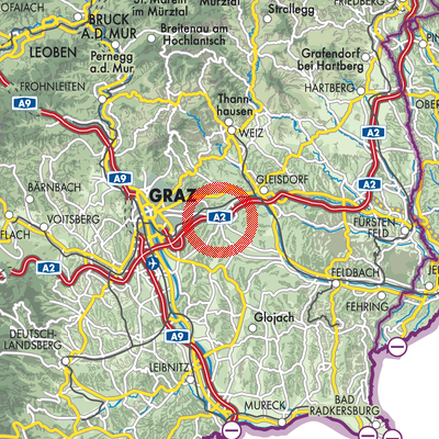 Landkarte Nestelbach bei Graz
