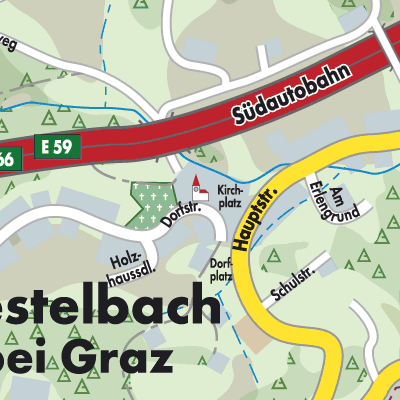 Stadtplan Nestelbach bei Graz