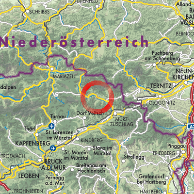 Landkarte Neuberg an der Mürz