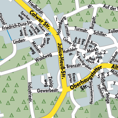 Stadtplan Neubulach