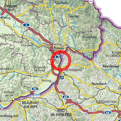 Landkarte Neuburg am Inn