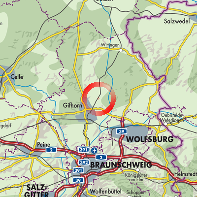 Landkarte Neudorf-Platendorf