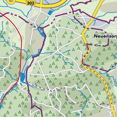 Übersichtsplan Neuensorger Forst