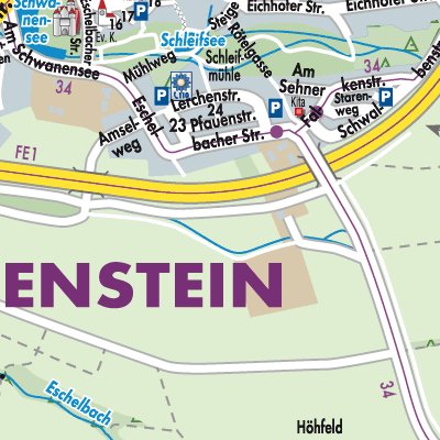 Stadtplan Neuenstein