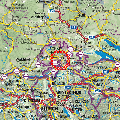 Landkarte Neuhausen am Rheinfall