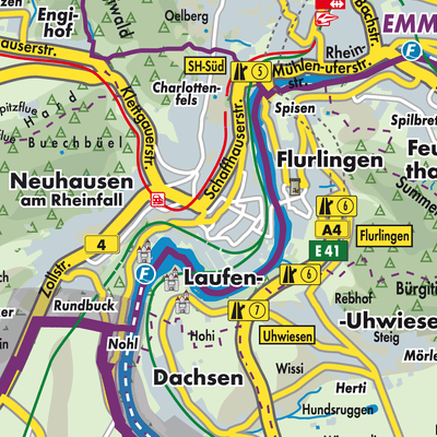 Übersichtsplan Neuhausen am Rheinfall