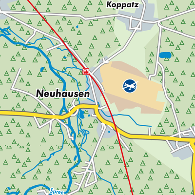 Übersichtsplan Neuhausen/Spree