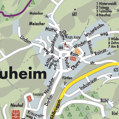 Stadtplan Neuheim