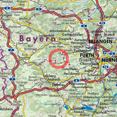 Landkarte Neuhof an der Zenn (VGem)