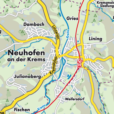 Übersichtsplan Neuhofen an der Krems