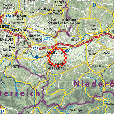 Landkarte Neuhofen an der Ybbs