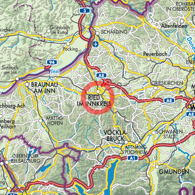 Landkarte Neuhofen im Innkreis