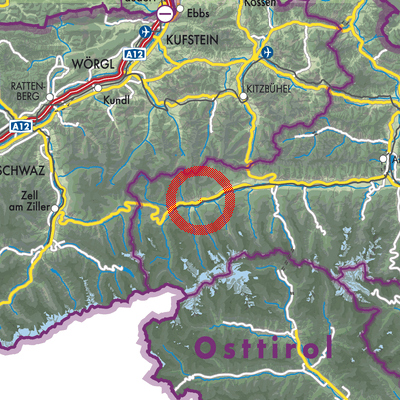 Landkarte Neukirchen am Großvenediger