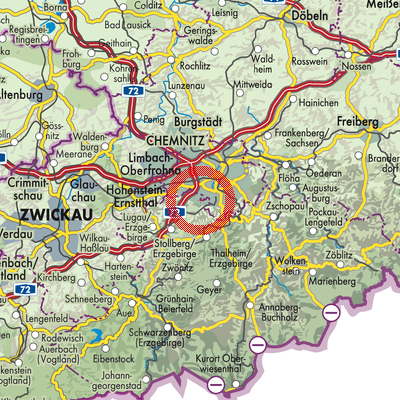 Landkarte Neukirchen/Erzgebirge