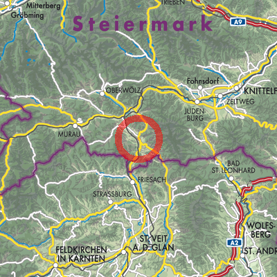 Landkarte Neumarkt in der Steiermark