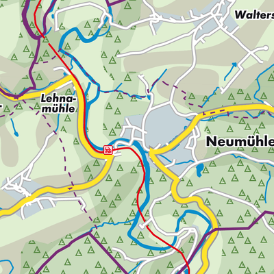 Übersichtsplan Neumühle/Elster