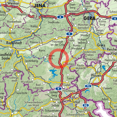 Landkarte Neundorf